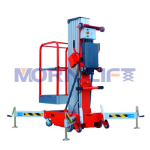 Portable compact vertical lifter aluminum alloy lift platform mobile single mast lift table single man lift
